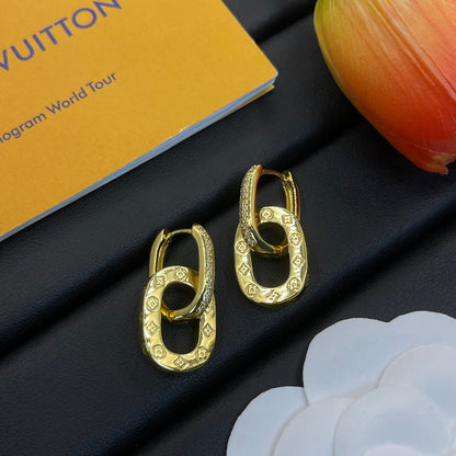 Boucles d'oreilles chaîne Cœur