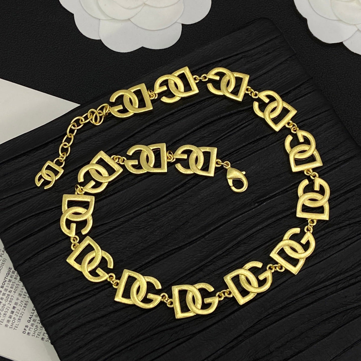 Dog Chain Elegant Girl Set (Earrings+Bracelet +Necklace) - Gold