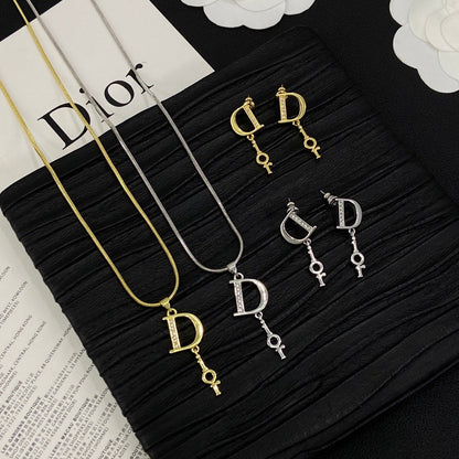 Dove Key Girl Design 2 Set (Earrings+Necklace)