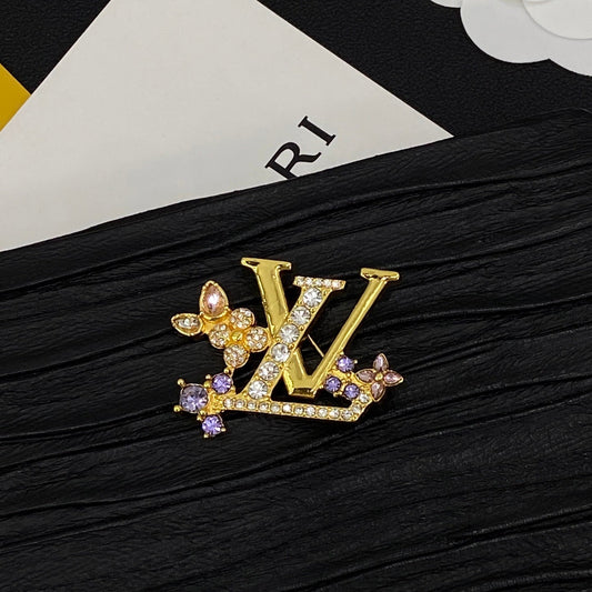 Multi-Layer Designs Love 4 Set (Earrings+Brooch+Bracelet +Necklace) -Gold