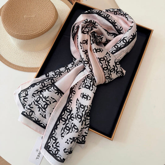 CC Pink Girl Silk Long Scarf
