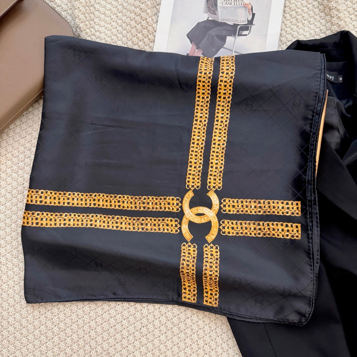 Less is More CC Square Silk Scarf