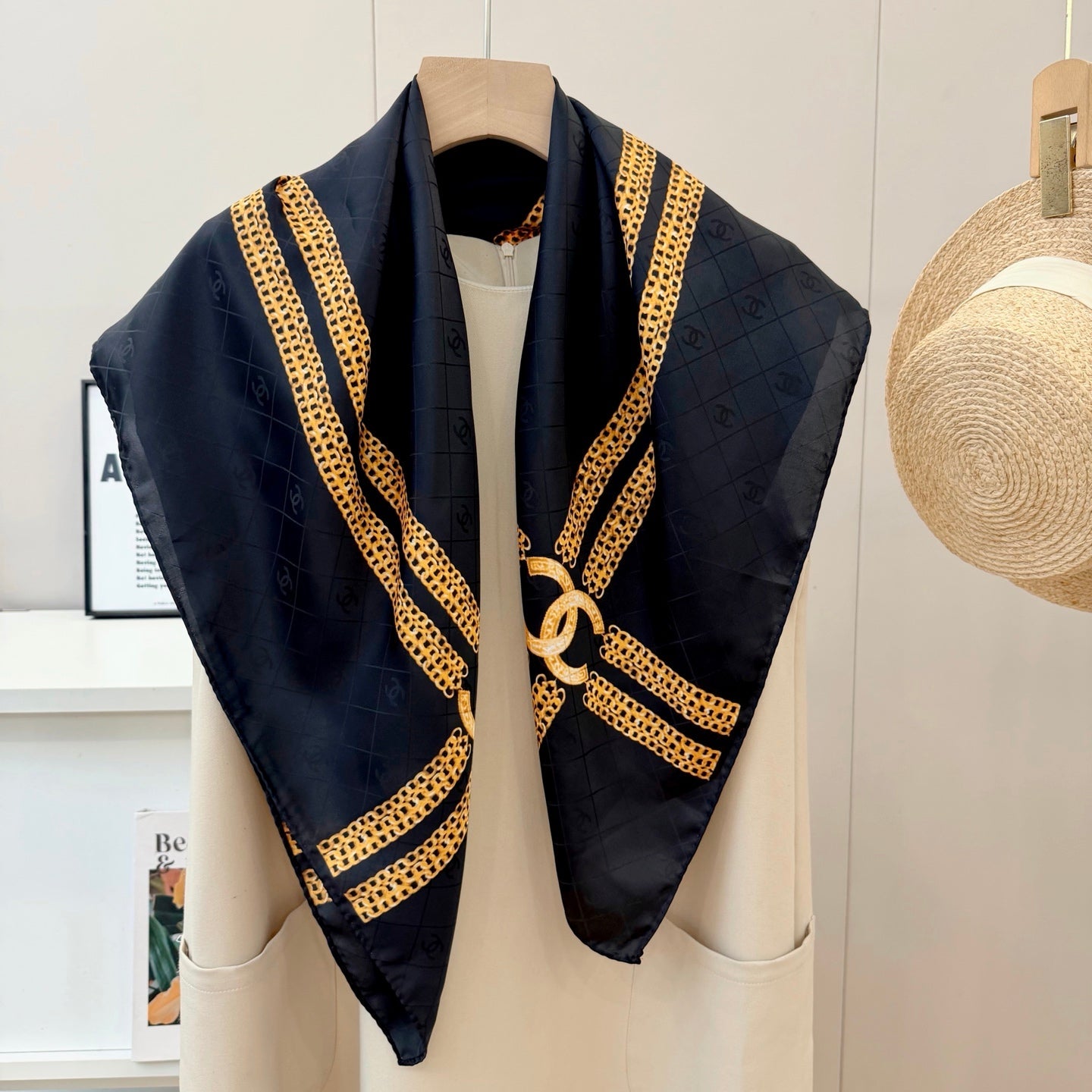 Less is More CC Square Silk Scarf