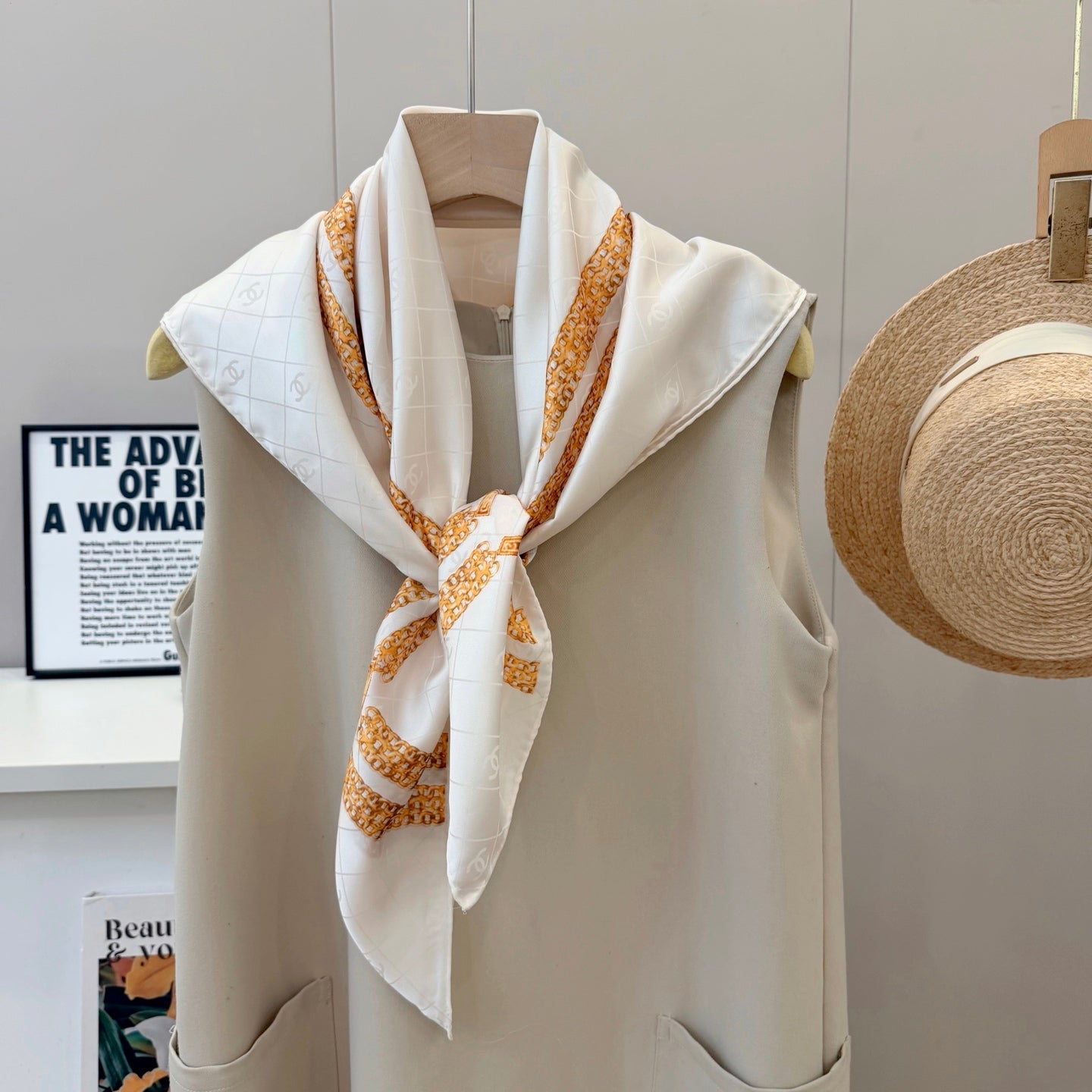 Less is More CC Square Silk Scarf