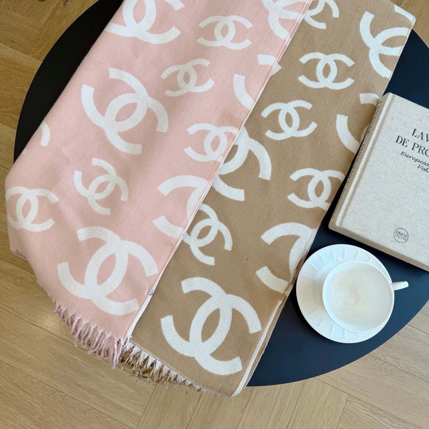 Floral Irregular CC Long Cashmere Scarf