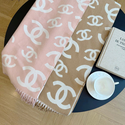 Floral Irregular CC Long Cashmere Scarf