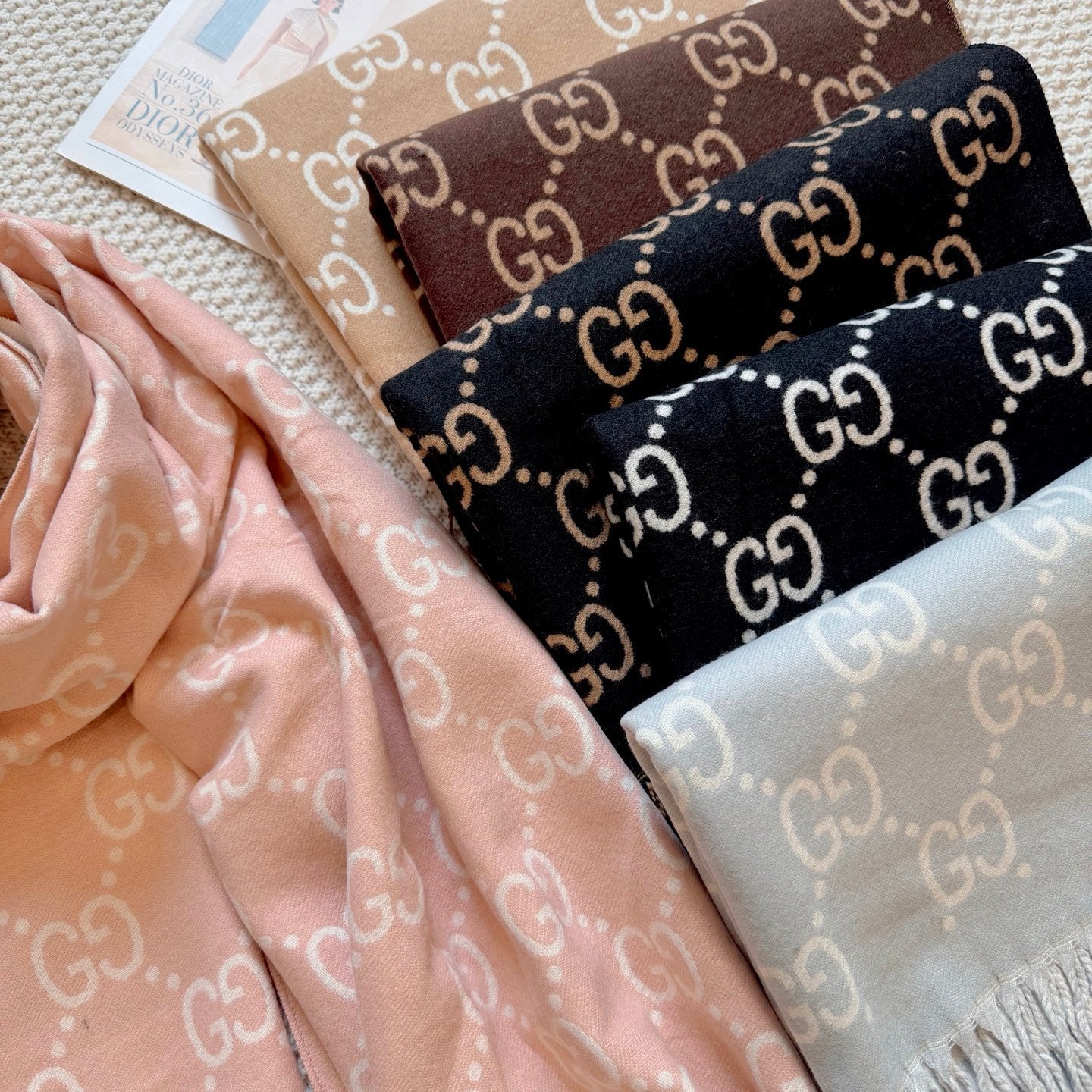Floral Good Long Cashmere Scarf