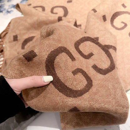 Dots Good Letter Long Cashmere Scarf