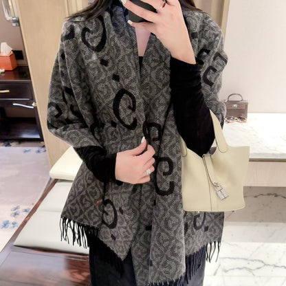 Dots Good Letter Long Cashmere Scarf
