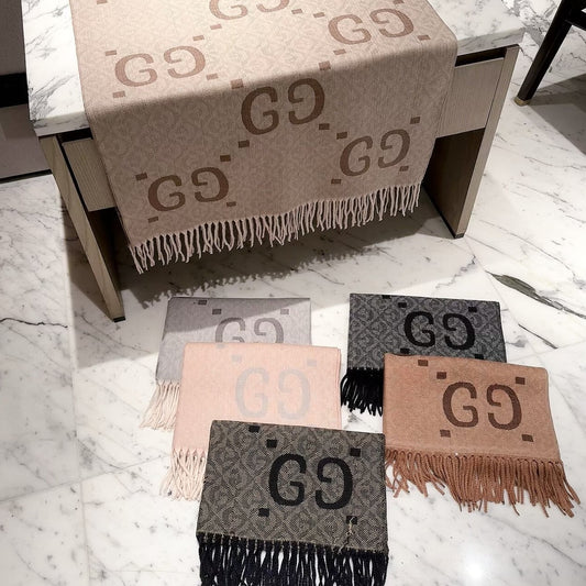 Dots Good Letter Long Cashmere Scarf