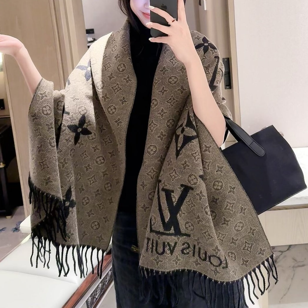Less is More Letter Love Long Cashmere Scarf