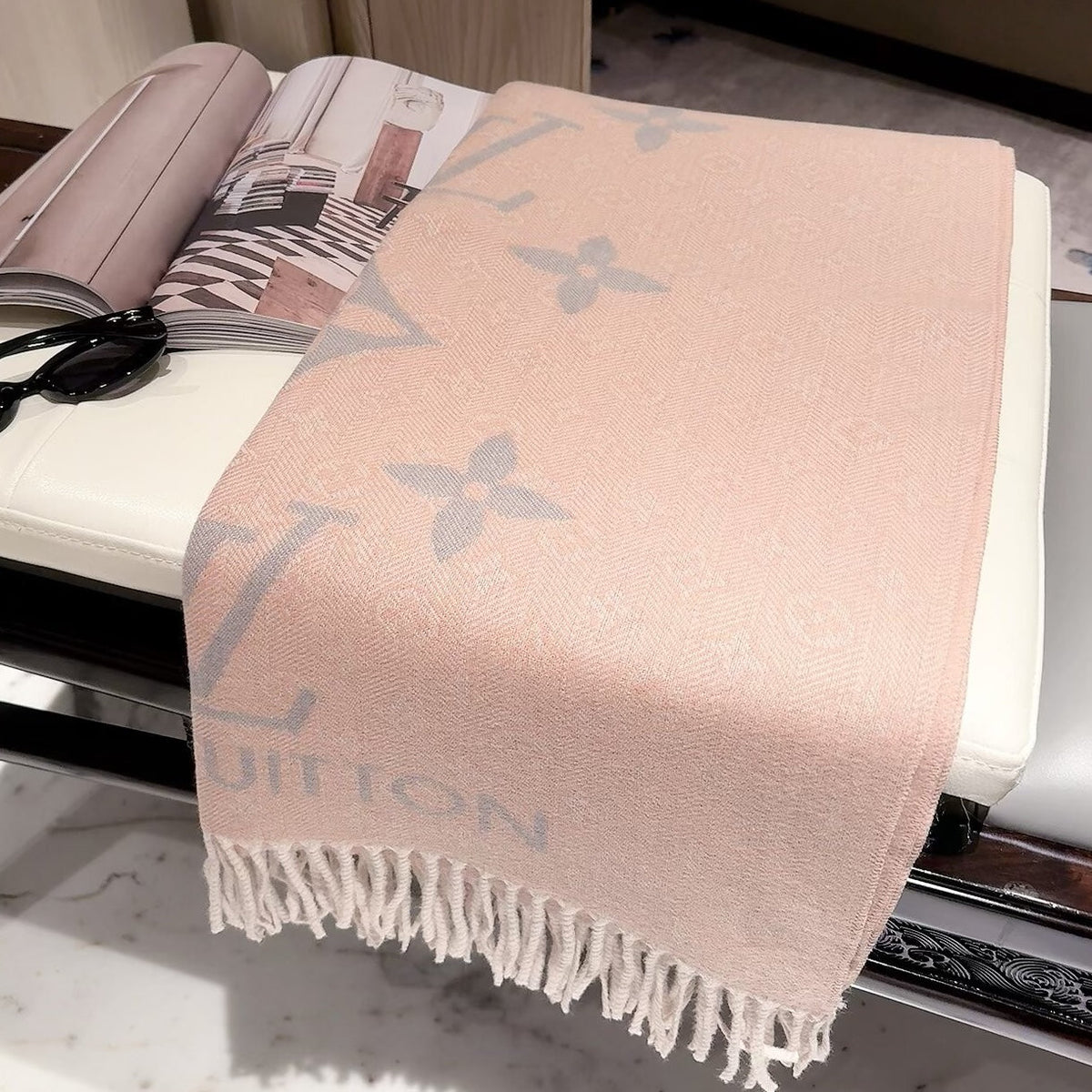 Less is More Letter Love Long Cashmere Scarf