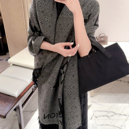 Less is More Letter Love Long Cashmere Scarf