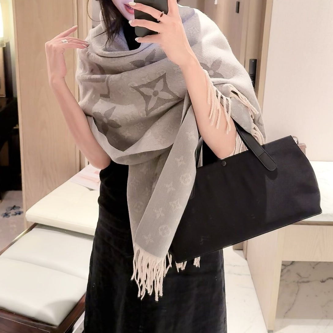 Less is More Letter Love Long Cashmere Scarf