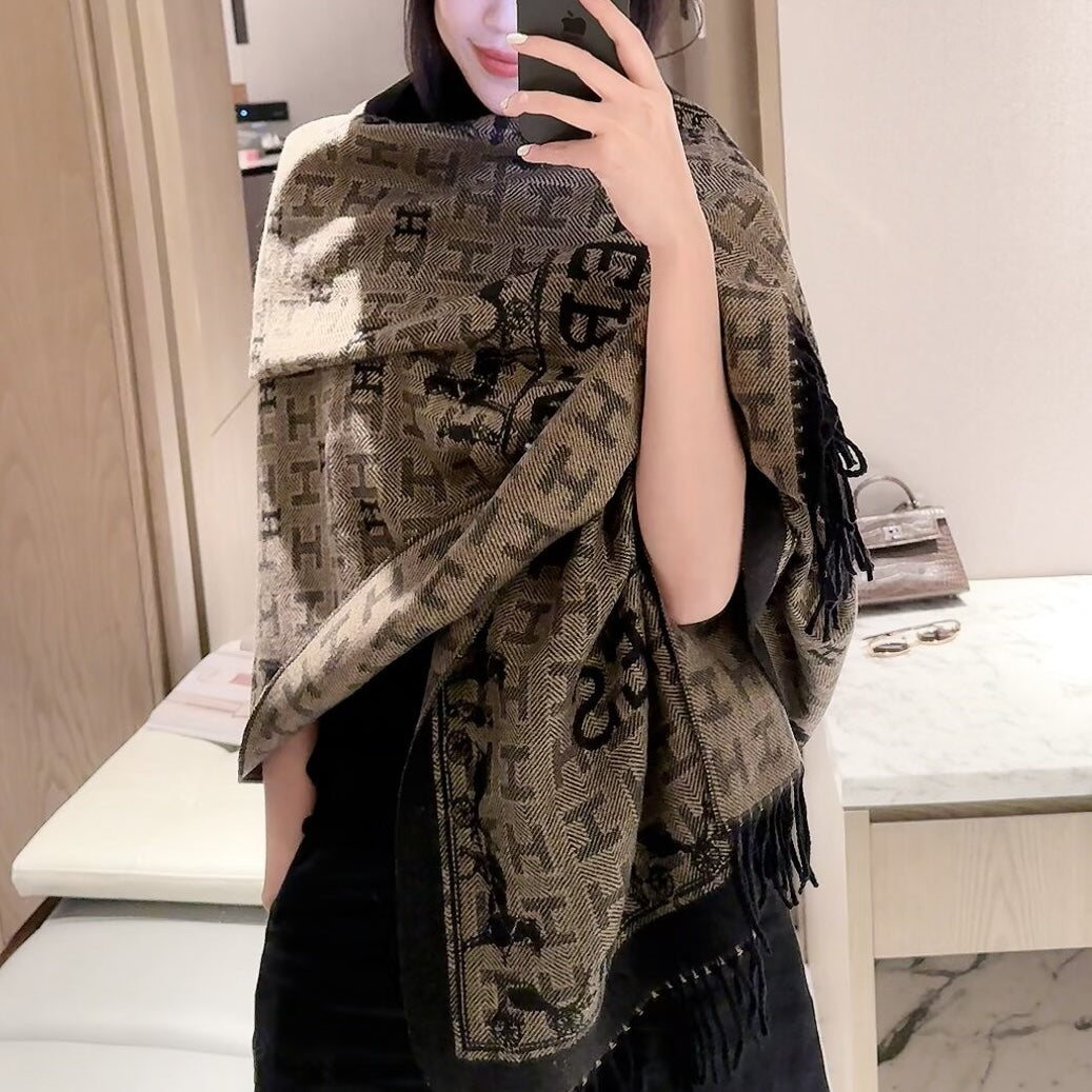 Fancy Horse Long Cashmere Scarf