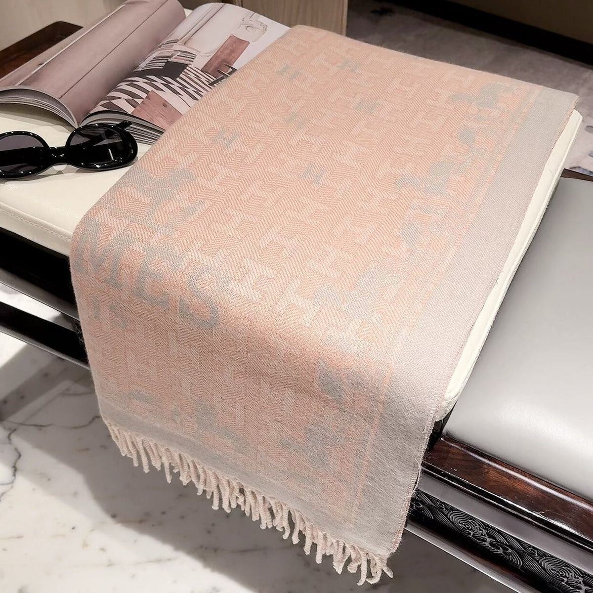 Fancy Horse Long Cashmere Scarf