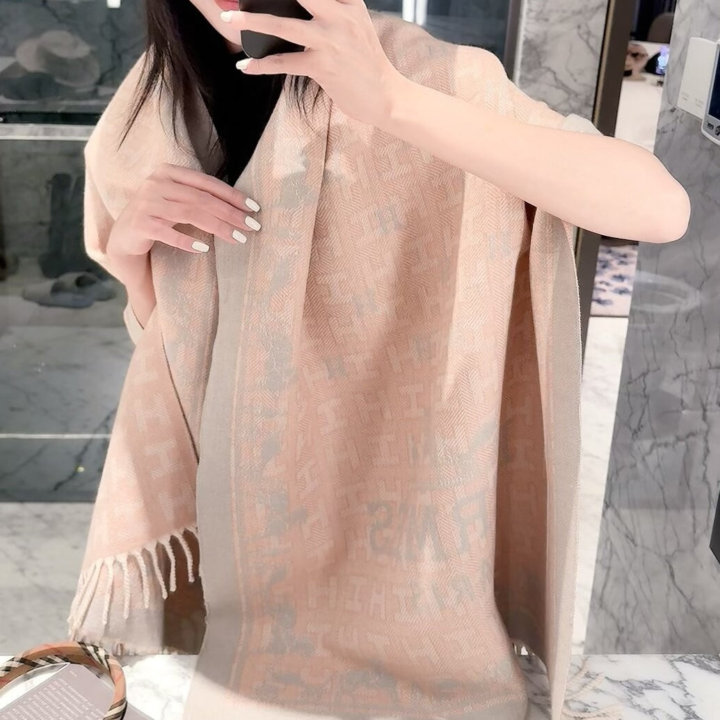 Fancy Horse Long Cashmere Scarf