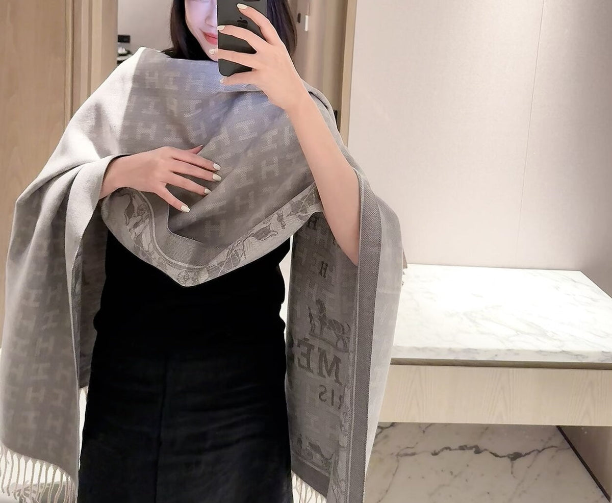 Fancy Horse Long Cashmere Scarf