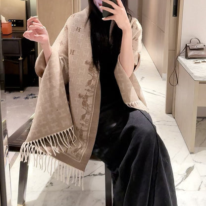 Fancy Horse Long Cashmere Scarf