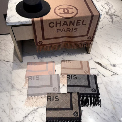 Paris CC Long Cashmere Scarf