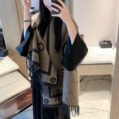 Paris CC Long Cashmere Scarf