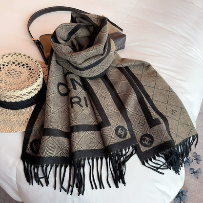 Paris CC Long Cashmere Scarf
